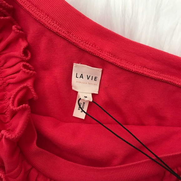 La Vie One Shoulder Ribbed Jersey Top - Picture 6 of 7